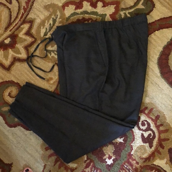 EILEEN FISHER Size XL Stretch Wool Pullon Charcoal Gray Elastic Tie $238 NEW - Picture 6 of 14